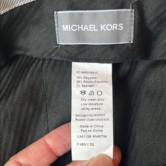 Michael Kors Charcoal Pinstripe Trousers - Picture 2 of 5